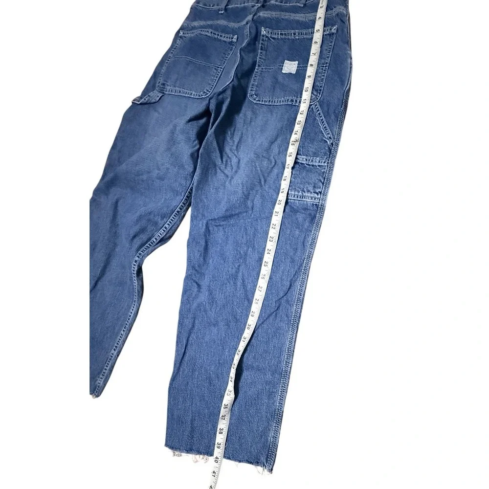 Vintage Abercrombie & Fitch Carpenter Jeans 32A Blue Baggy Straight Distressed